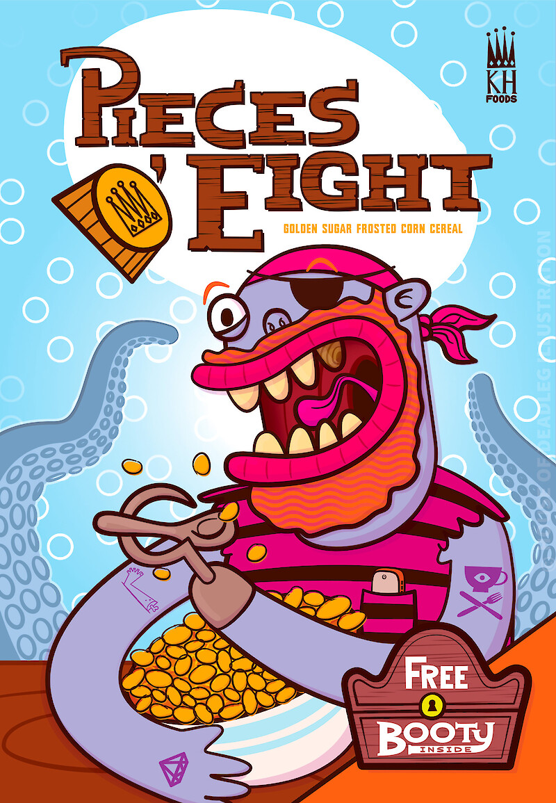 Pieces O'Eight – the first in a mini-series of cereal box artwork/characters