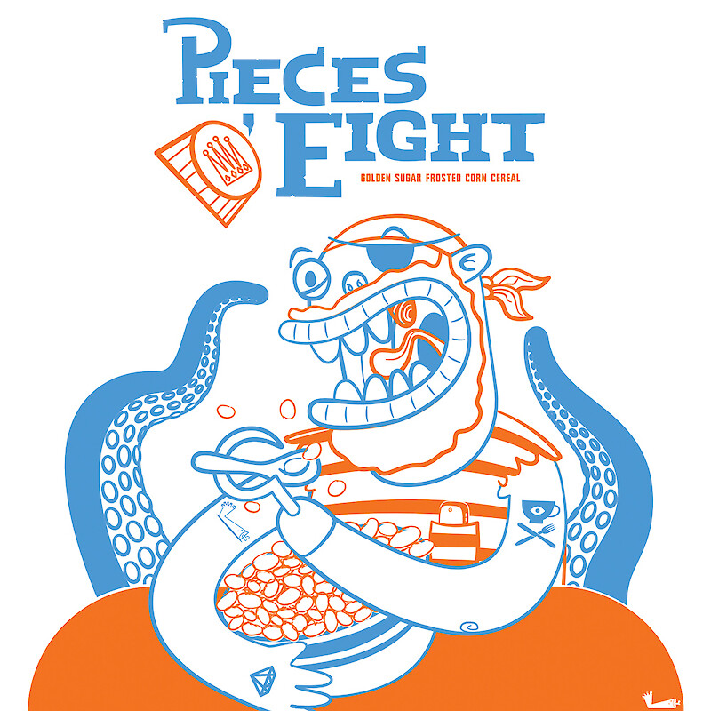 Pieces O'Eight retro two-colour version