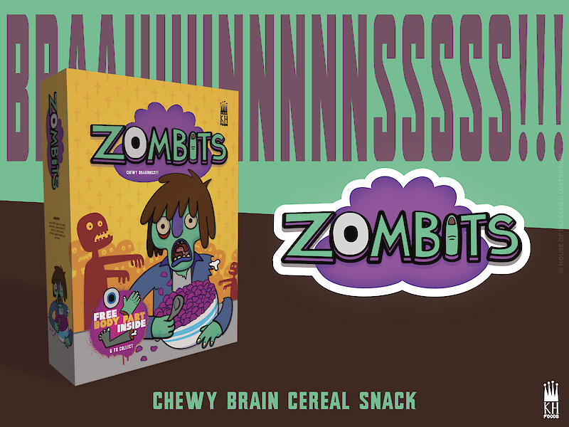 Zombits 3D mockup ad