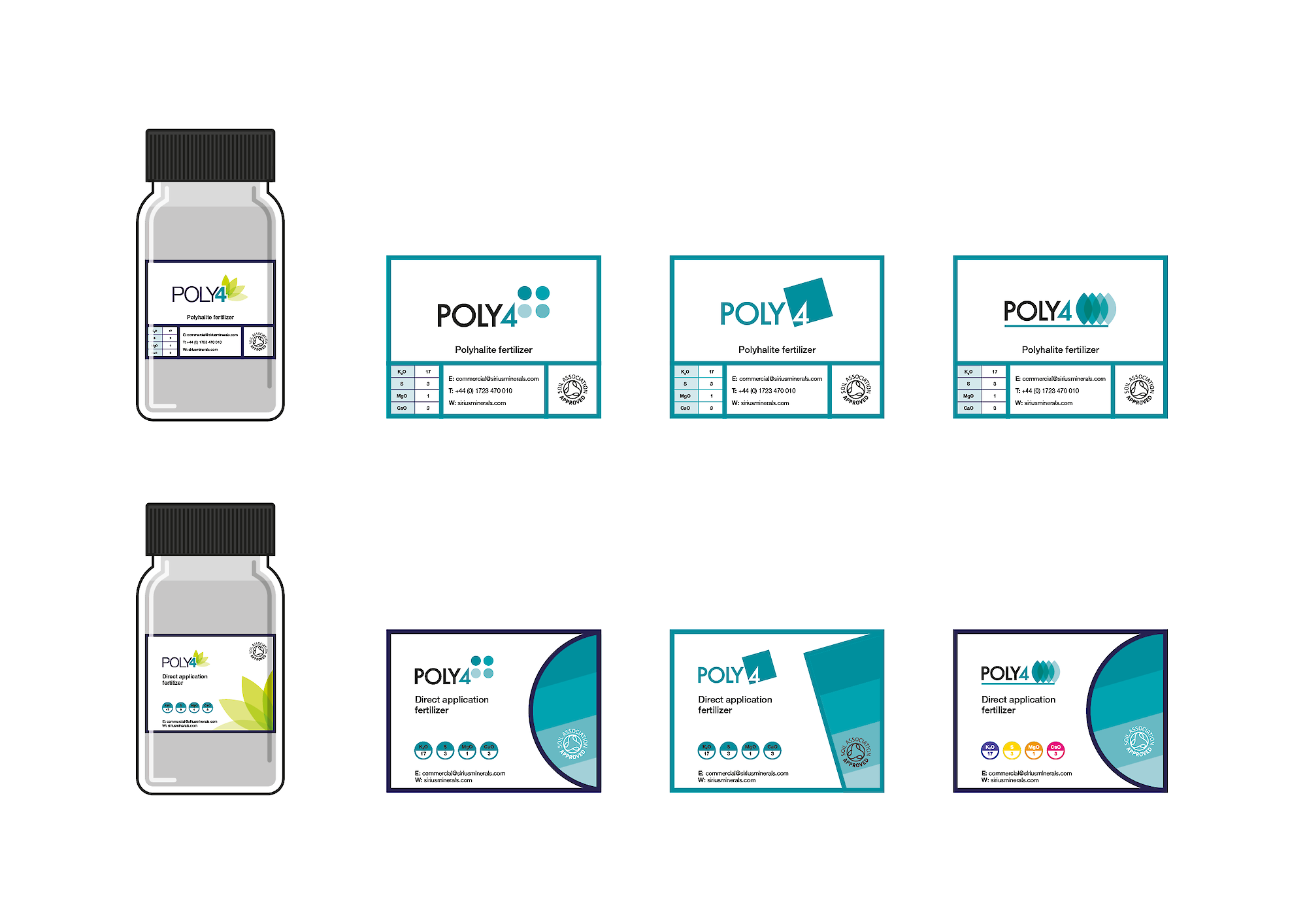 POly4 branding/sample label concepts