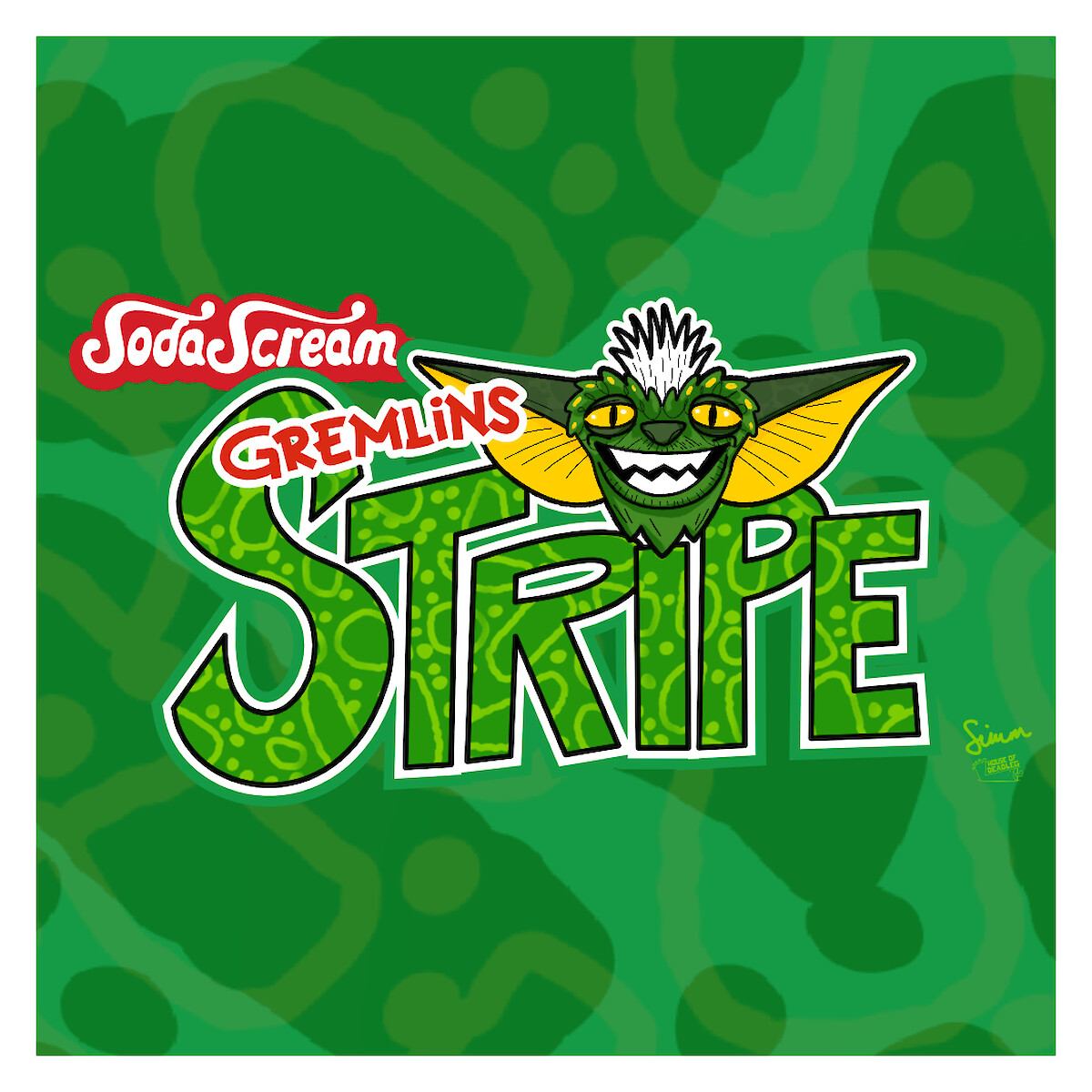 SodaScream Halloween soda syrup mockups – Gremlins Stripe