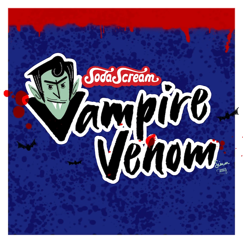 SodaScream Halloween soda syrup mockups – Vampire Venom