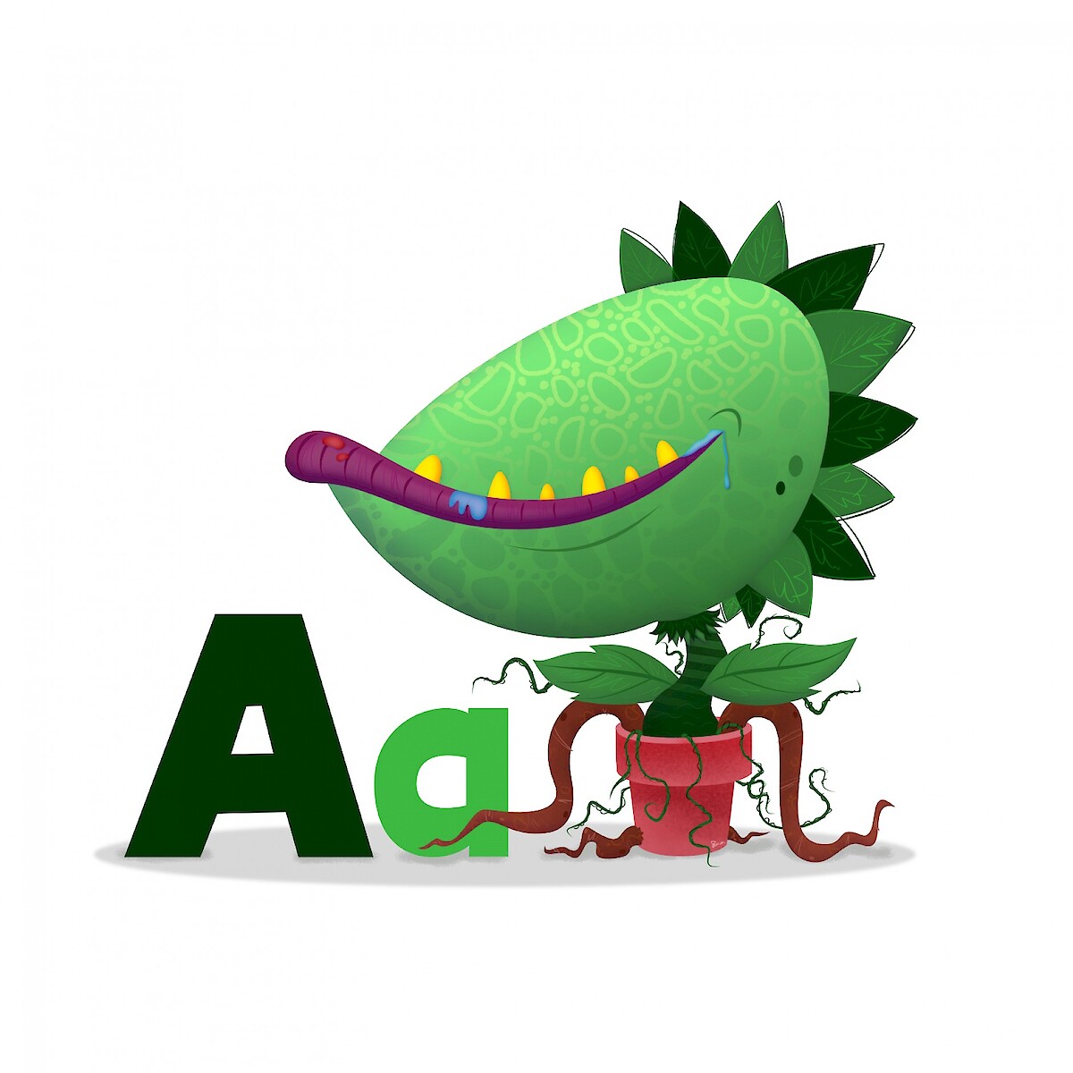 Animal Alphabets Movie Monster Twitter prompt illustrations – Audrey 2