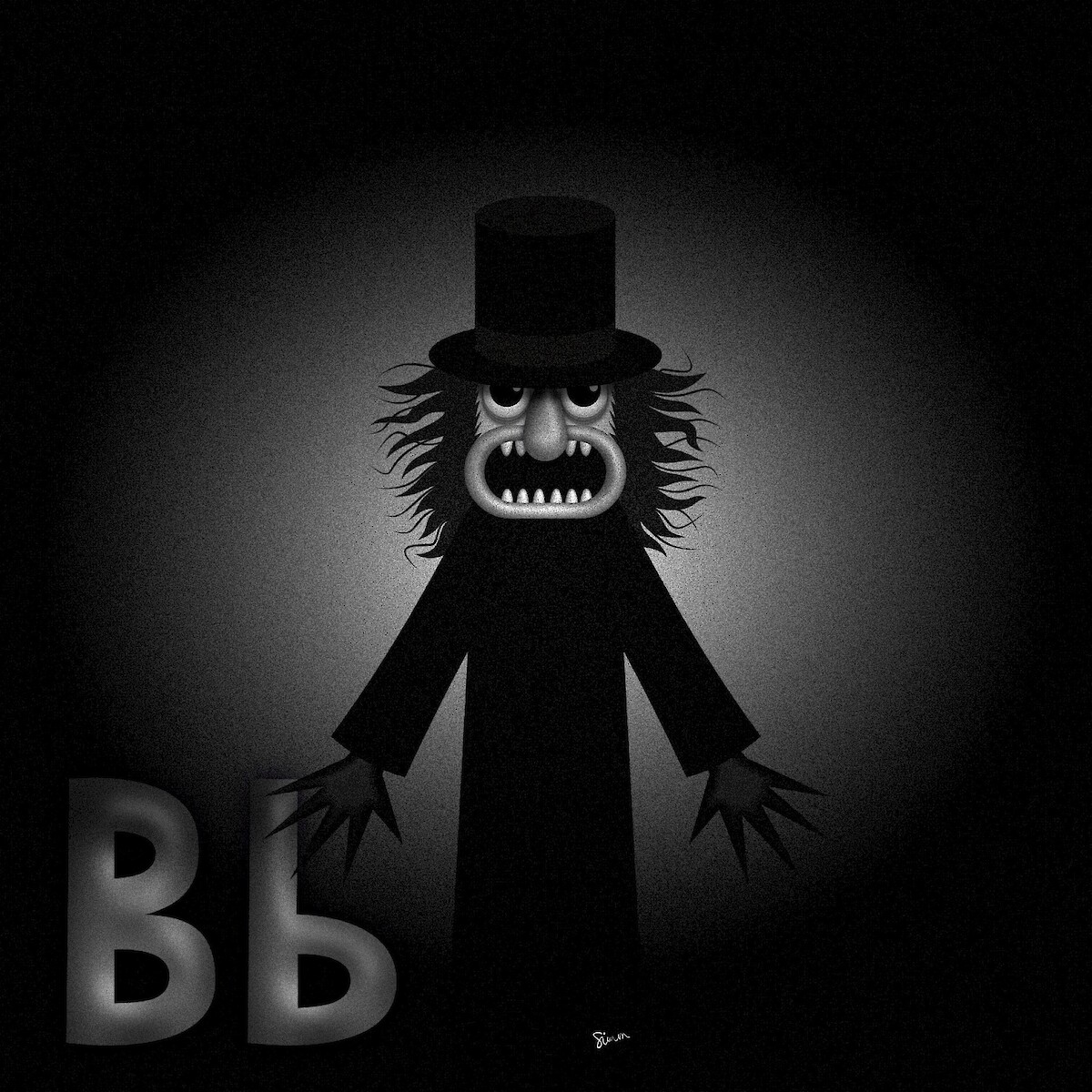 Animal Alphabets Movie Monster Twitter prompt illustrations – The Babadook