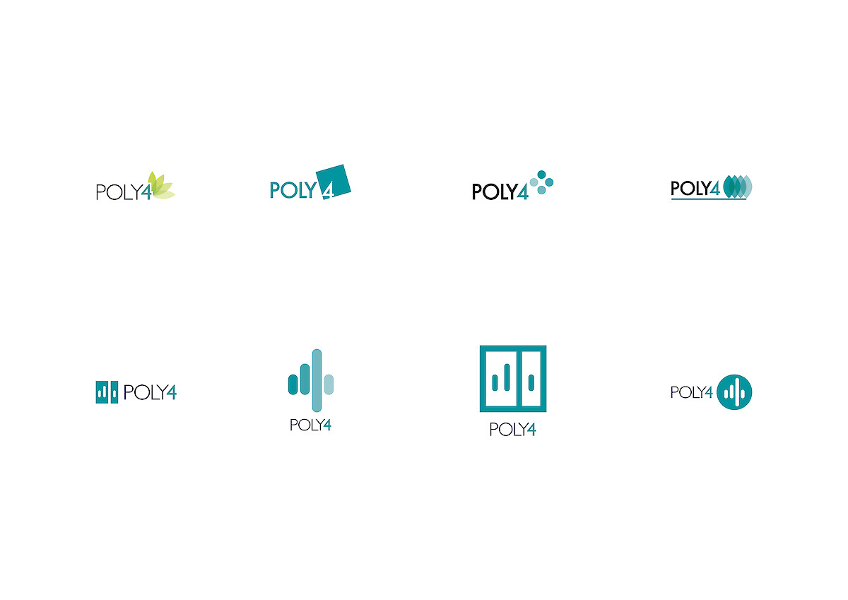 Poly4 branding/logo development and early concepts