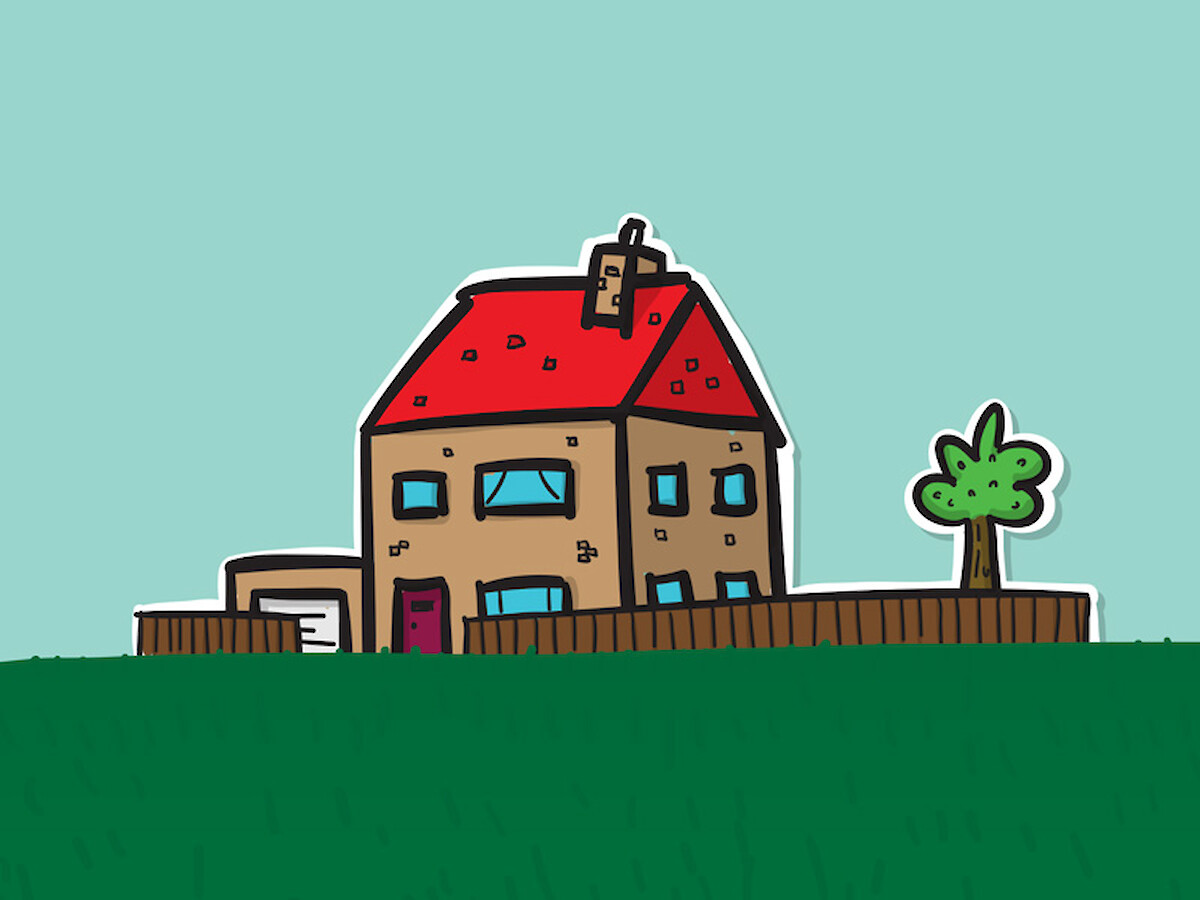 House illustration for STEM based board game for Scarborough Engineering Week