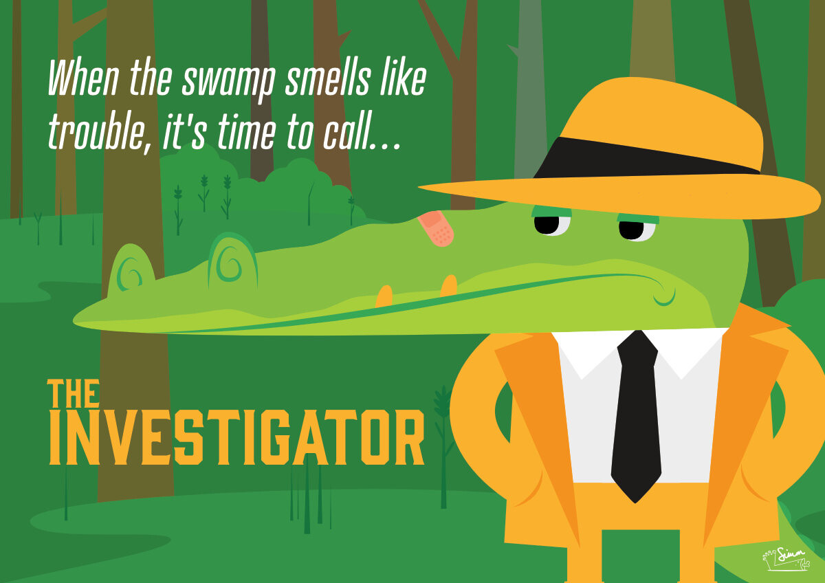 The Investigator children's book concept mockup