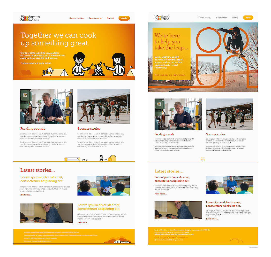 Woodsmith Foundation rebrand website concept