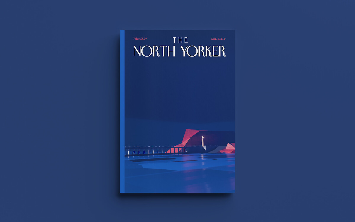 The North Yorker cover mockup and 3d illustration, March 2024