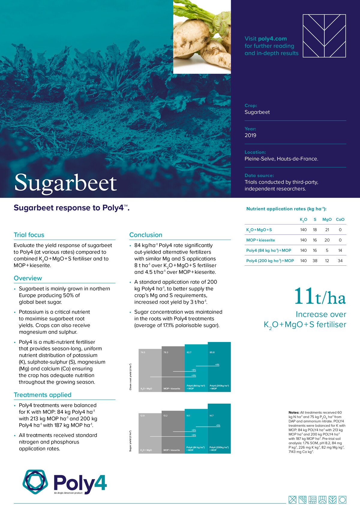Layout design for scientific datasheets, proposed as part of the Poly4 rebrand.