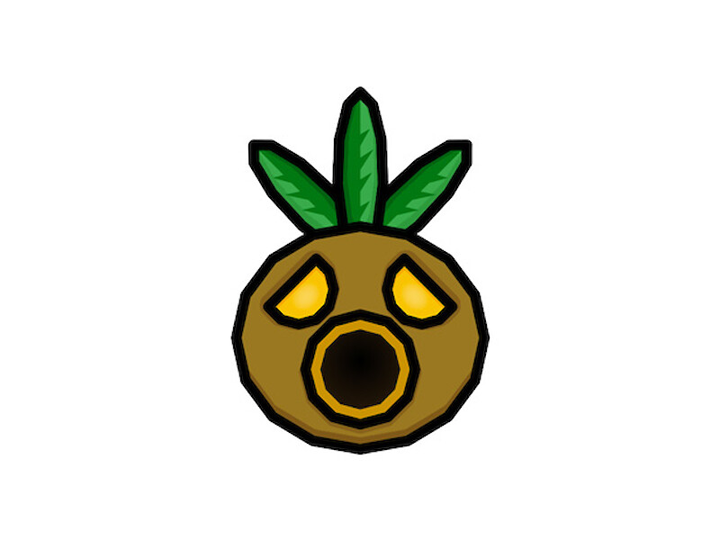 Zelda Deku mask vector illustration