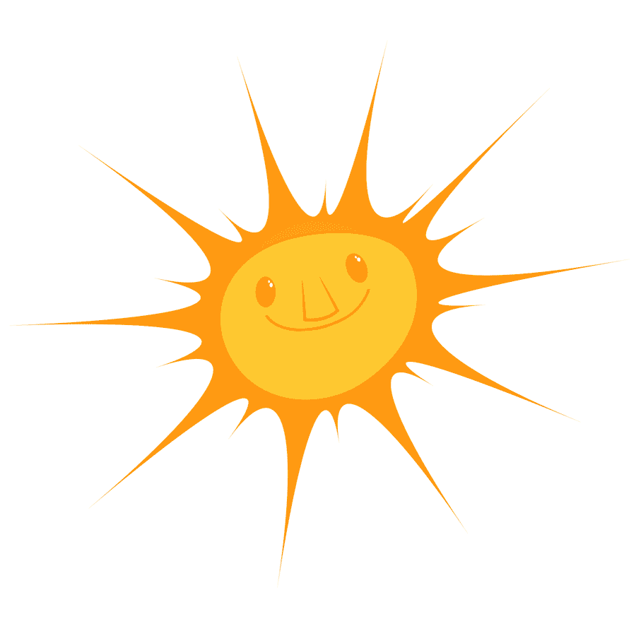 Mid-century inspired sun illustration animated gif