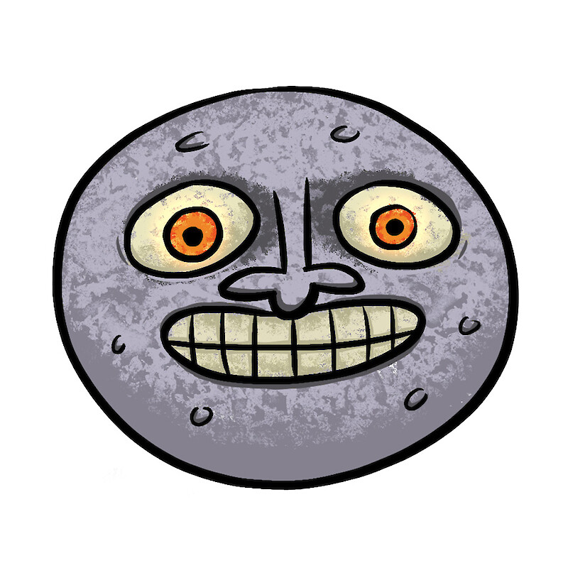 Zelda Majora's Mask moon sketch